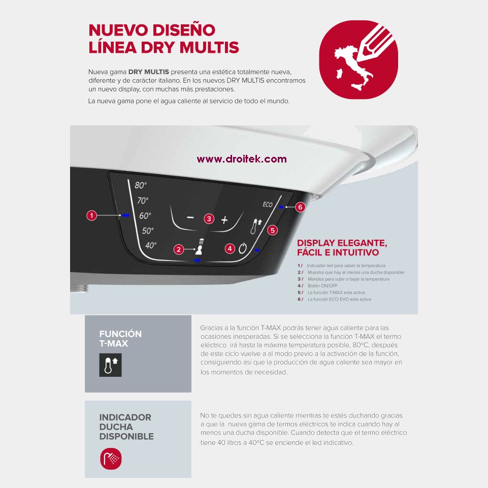 Ariston Pro1 Eco Dry Multis de 100 litros termo electrico